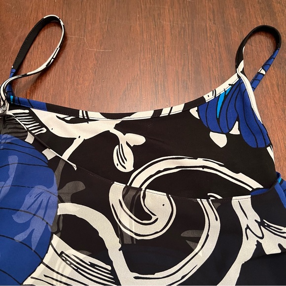 Alfani Sheer Floral Blouse With Built In Tank Underlining - Picture 4 of 8